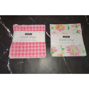 Moda GOOD DAY! Me & My Sister Designs Charm Pack Quilt Fabric Cotton OOP NEW HTF